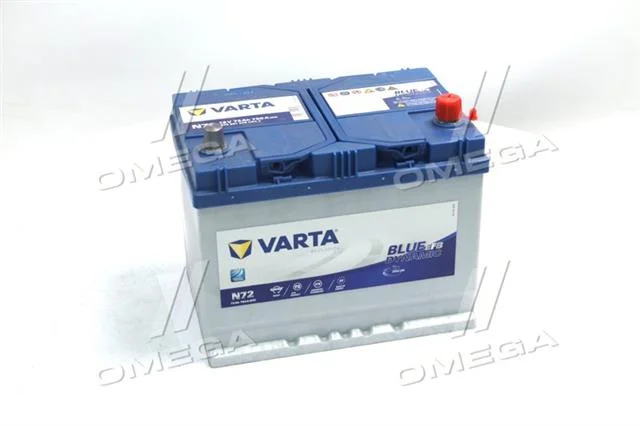 Акумулятор 72Ah-12v VARTA Dynamic EFB (N72) (261х175х219),R,EN760 Азія