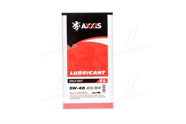 Олива моторна AXXIS 5W-40 A3/B4 Gold Sint (Каністра 5л)